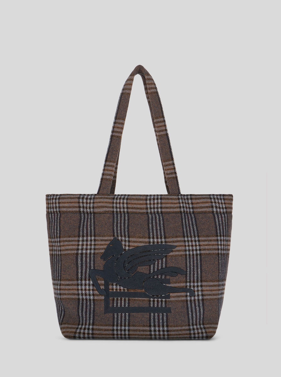 MEDIUM CHECK SOFT TROTTER BAG - 1