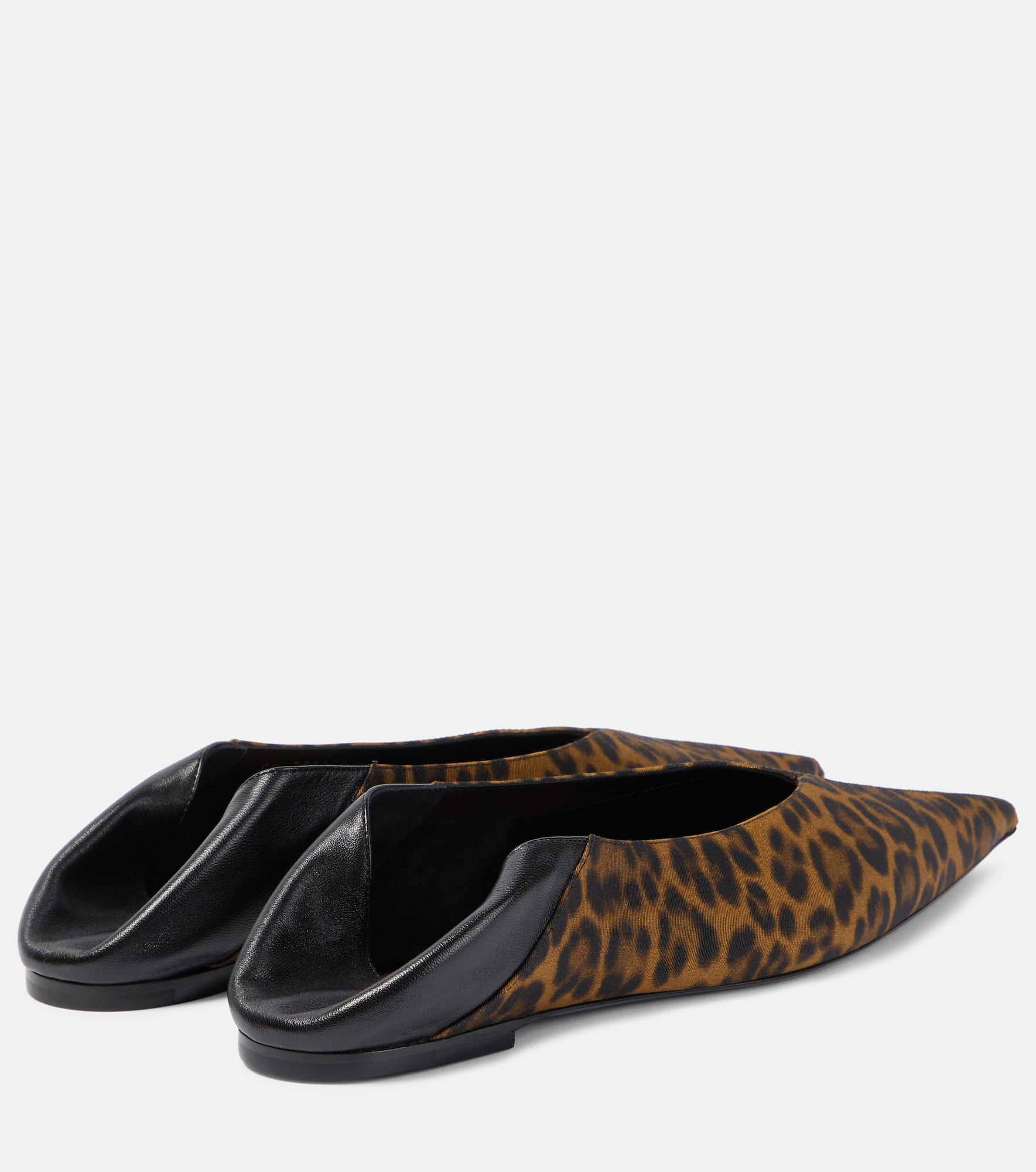 Nour leopard-print leather-trimmed mules - 3