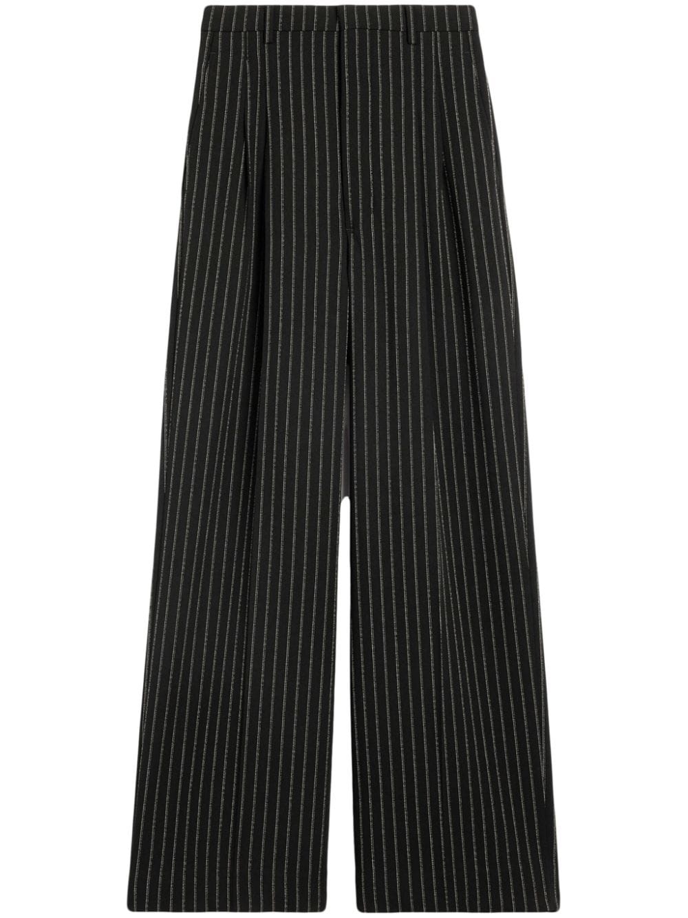 wide-leg virgin-wool trousers - 1