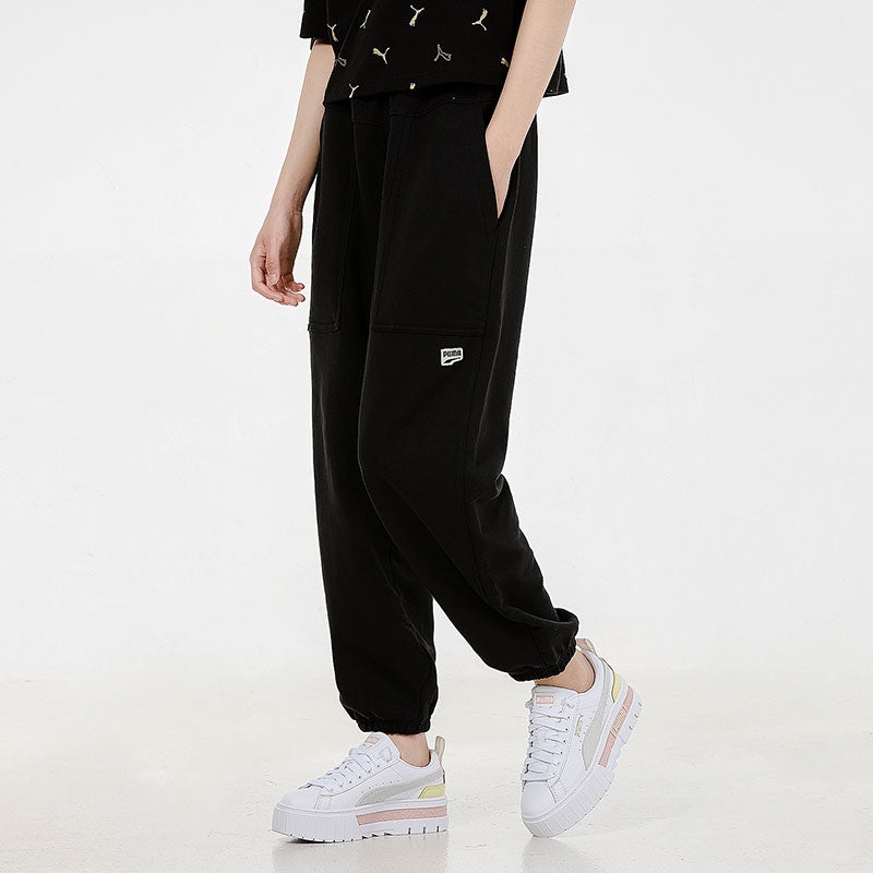 (WMNS) PUMA Sports Running Breathable Long Pants Black 533054-01 - 5