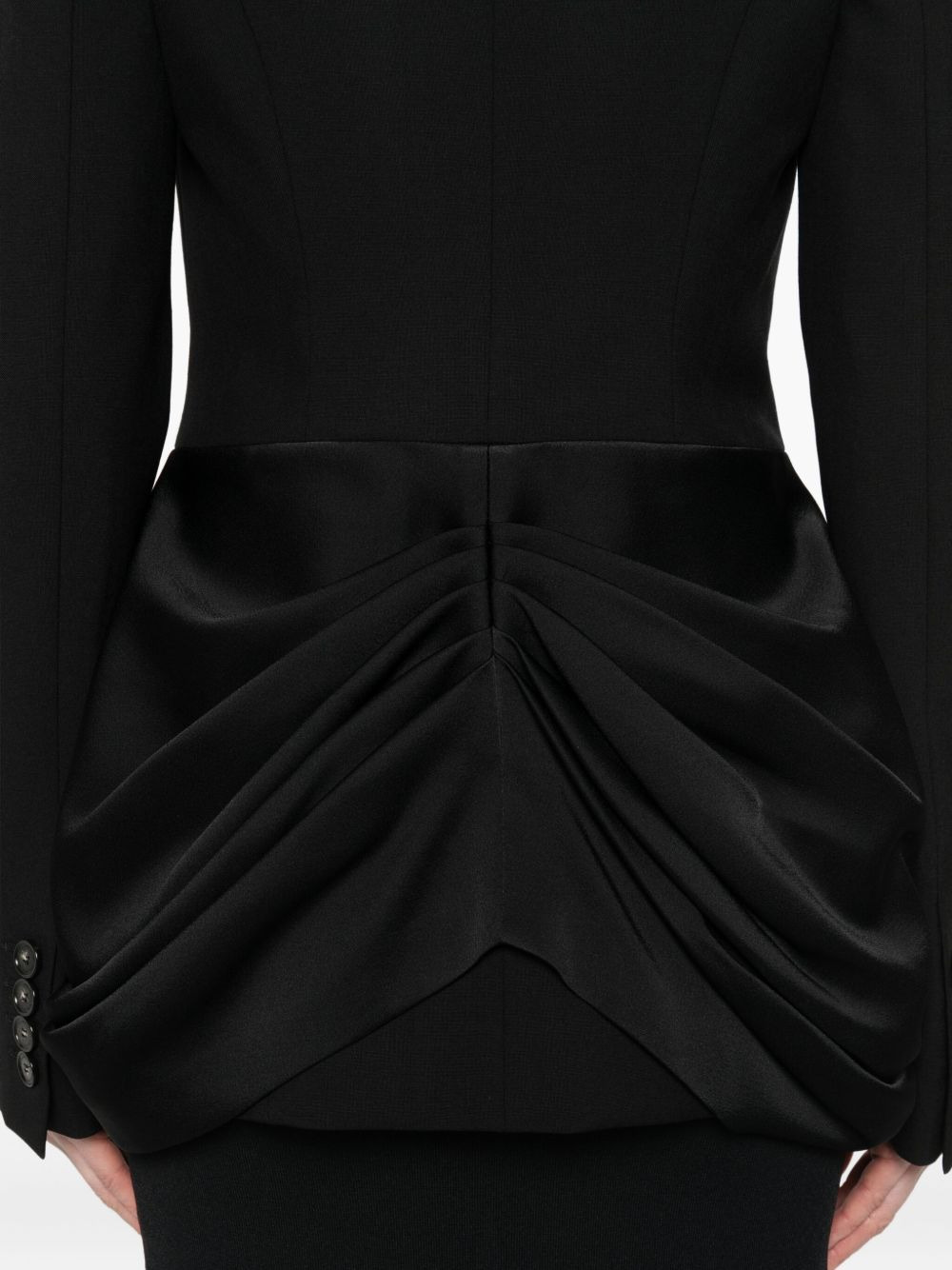 draped-front blazer - 5