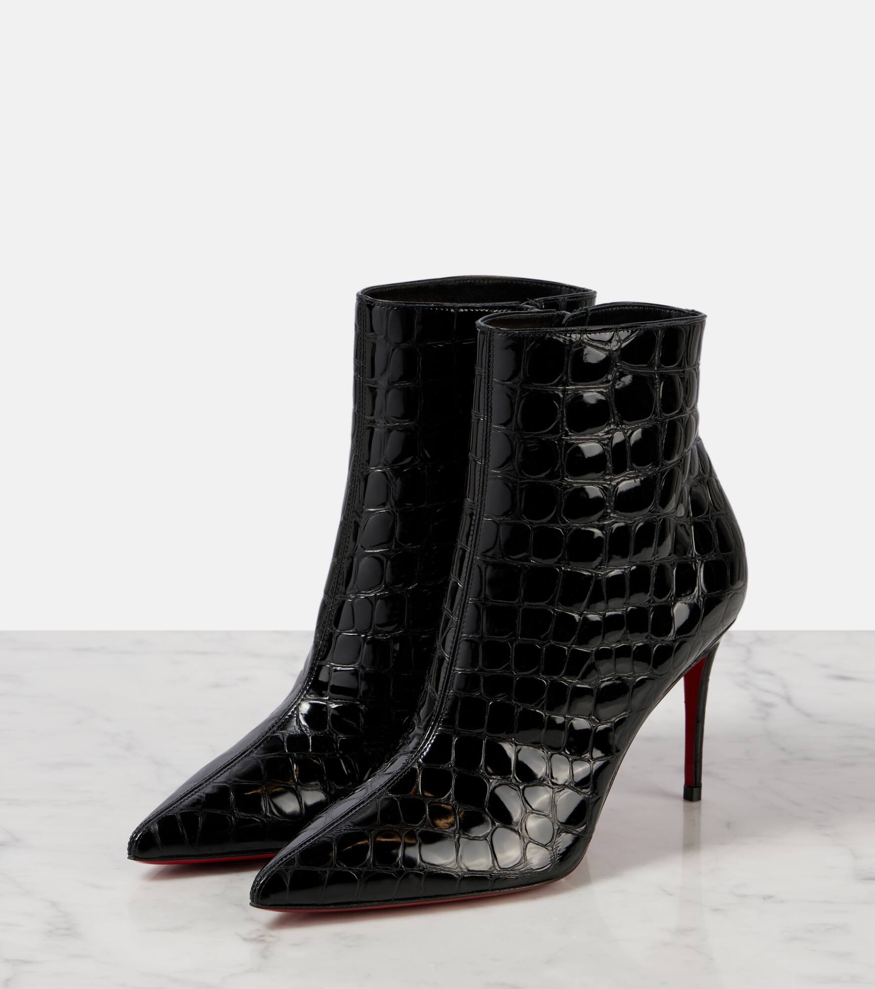 So Kate 85 croc-effect ankle boots - 5