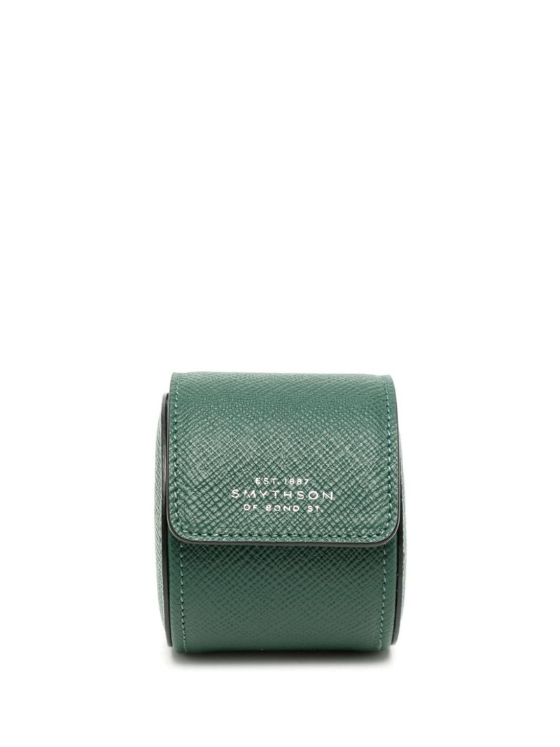 Panama leather single watch roll 1