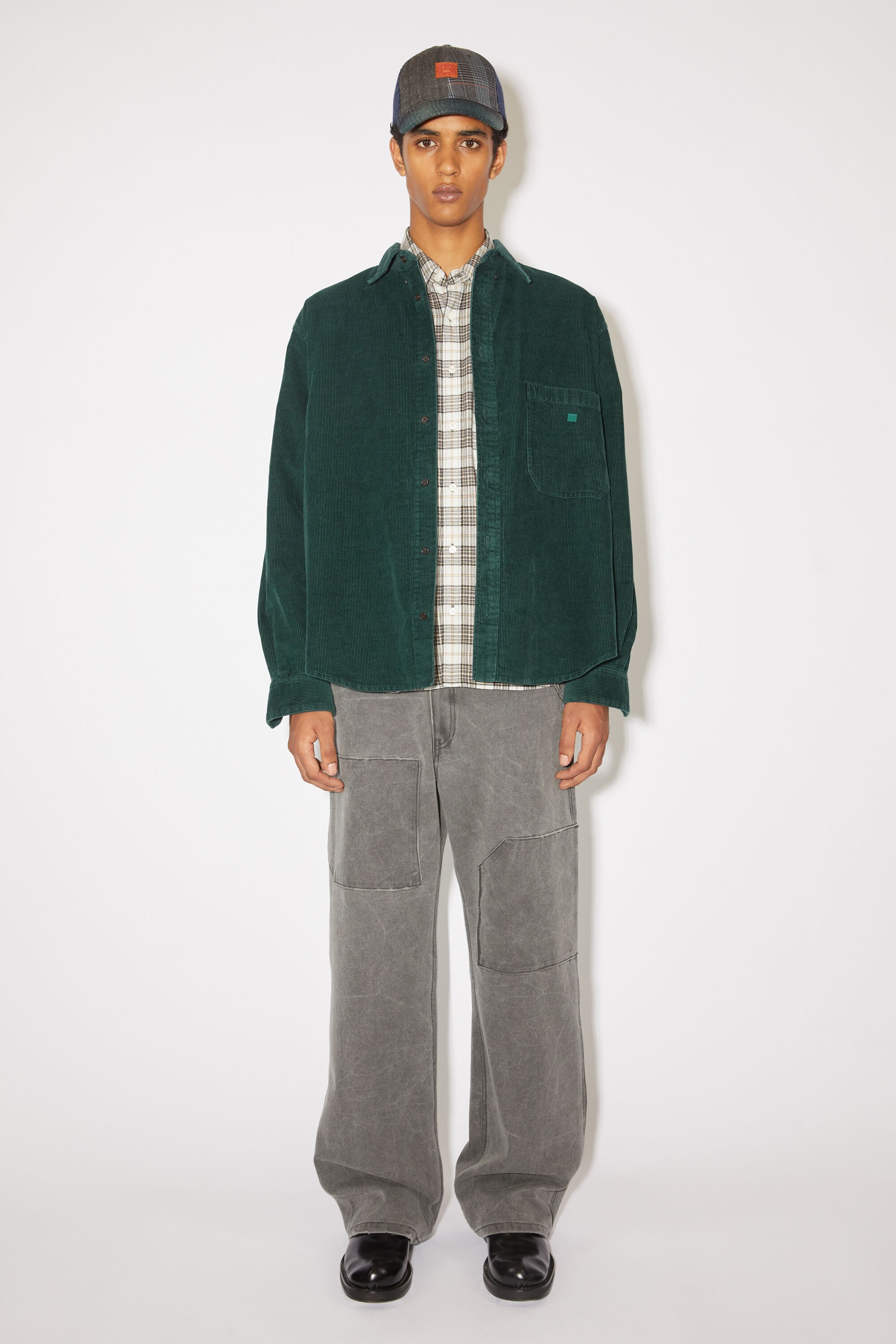 Corduroy overshirt - Night green - 2