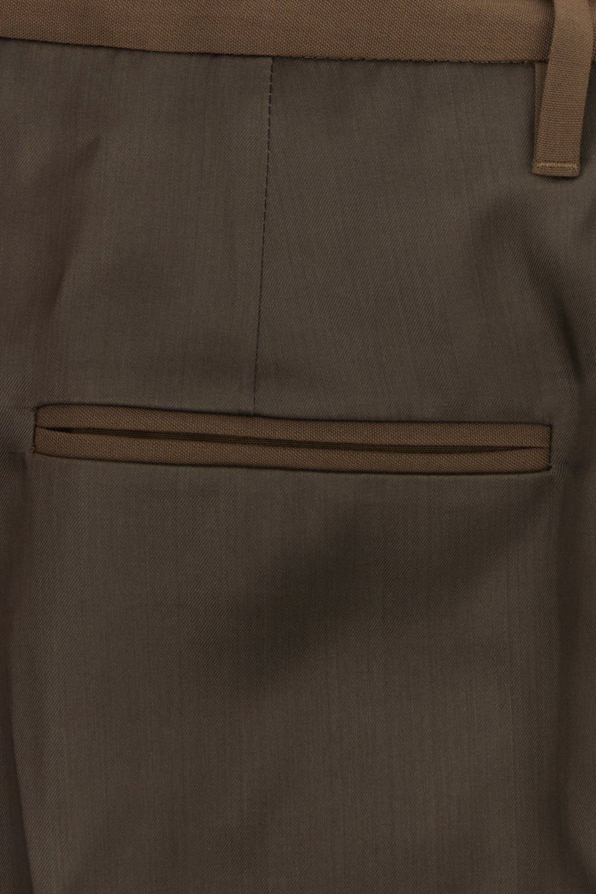 Brown polyester blend pant - 3