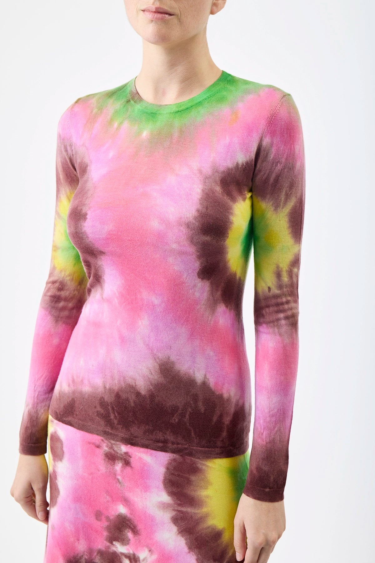 Miller Sweater in Tie Dye Cashmere - 5
