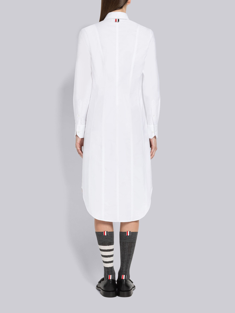 Oxford Round Collar Corset Seam Shirtdress 3