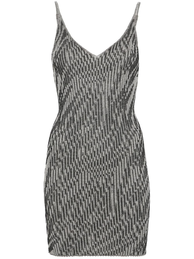 zebra jacquard mini dress 1