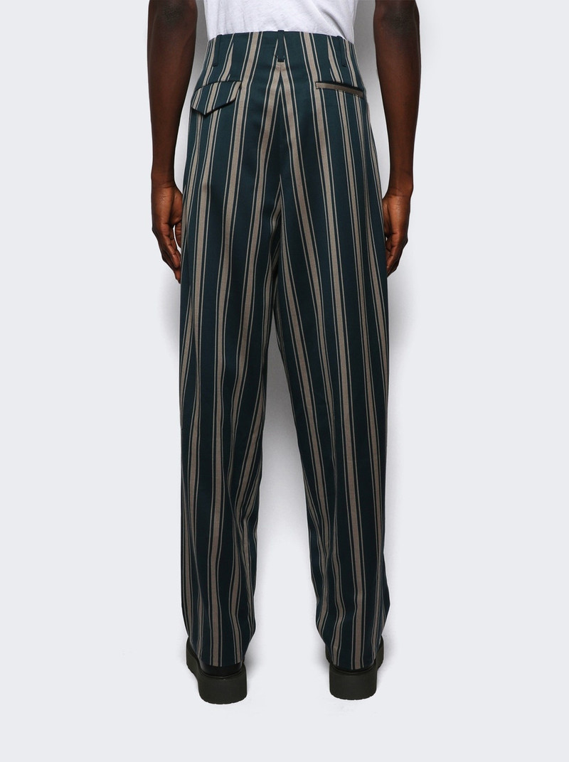 Neu Welle Striped Trousers Teal And Ivory 5