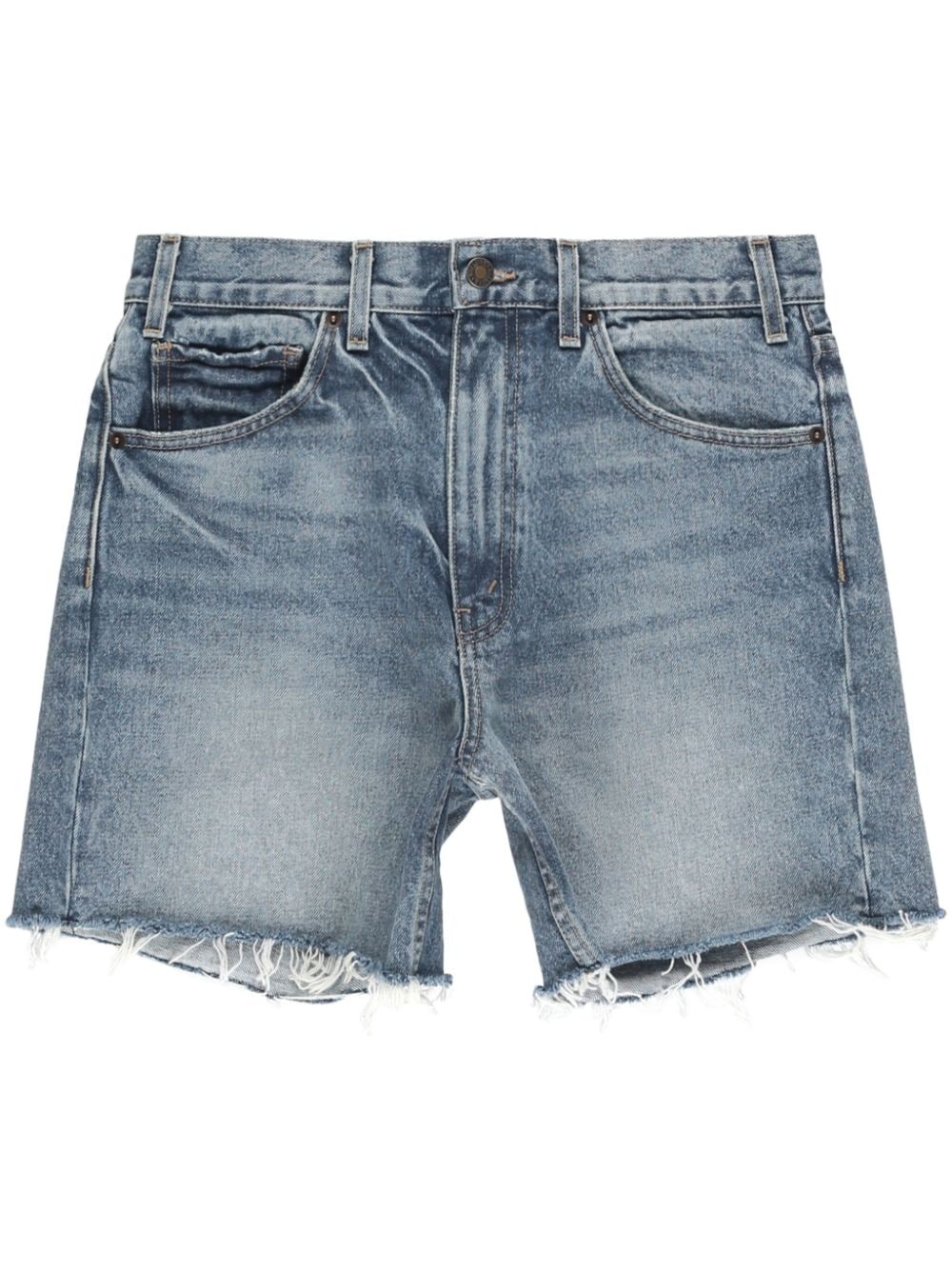 high-waist denim shorts - 1