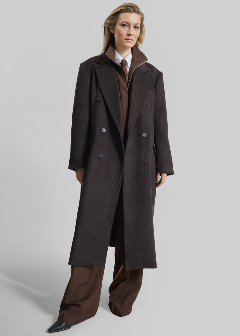 Bellace Wool Coat - Brown 6