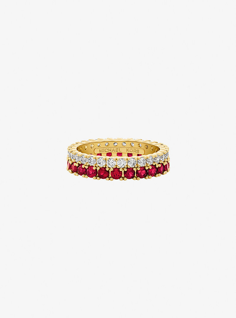 Two-Tone Double Pavé Ring 1