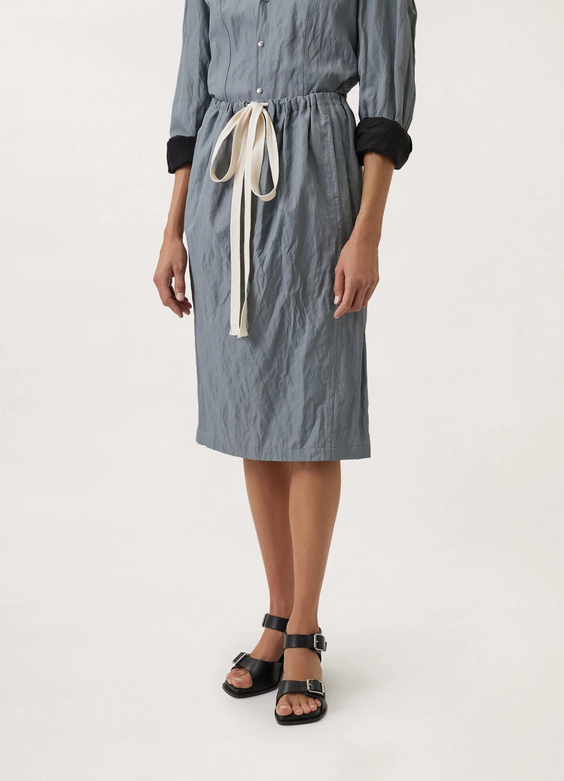 CRINKLED DRAWSTRING SKIRT
VISCOSE COTTON - 5