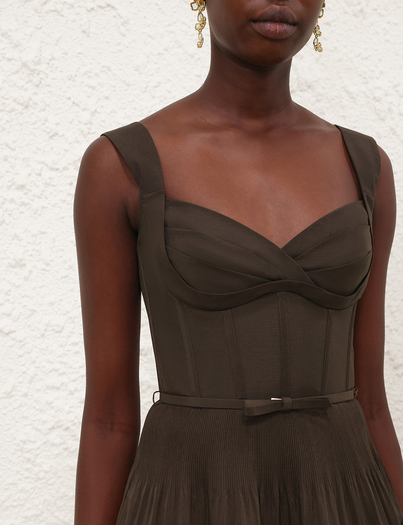 PLEATED DRAPED MIDI DRESS 5