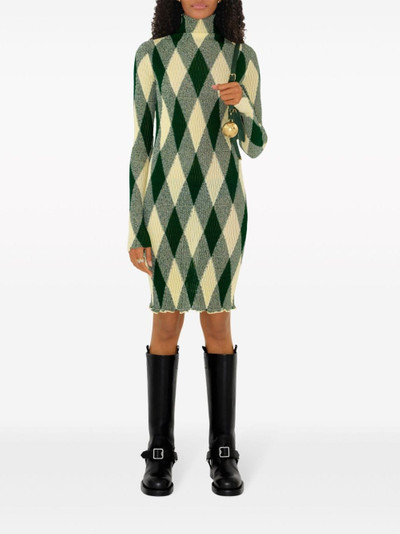 Burberry argyle ribbed-knit dress outlook