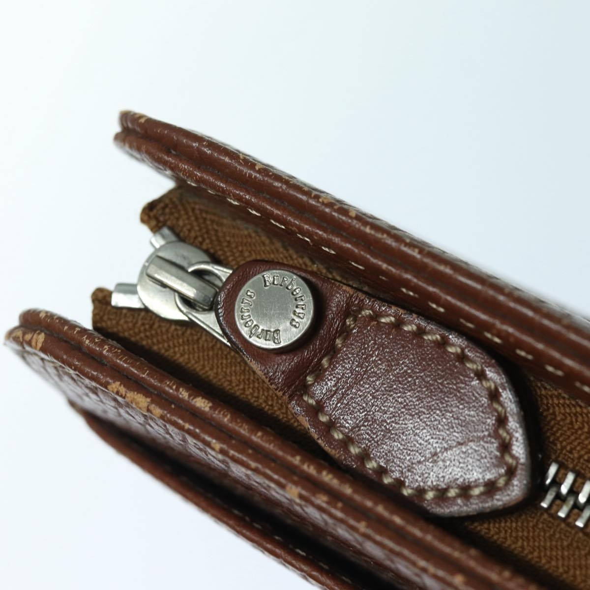 Burberry Hand Bag Leather Bordeaux Silver - 10