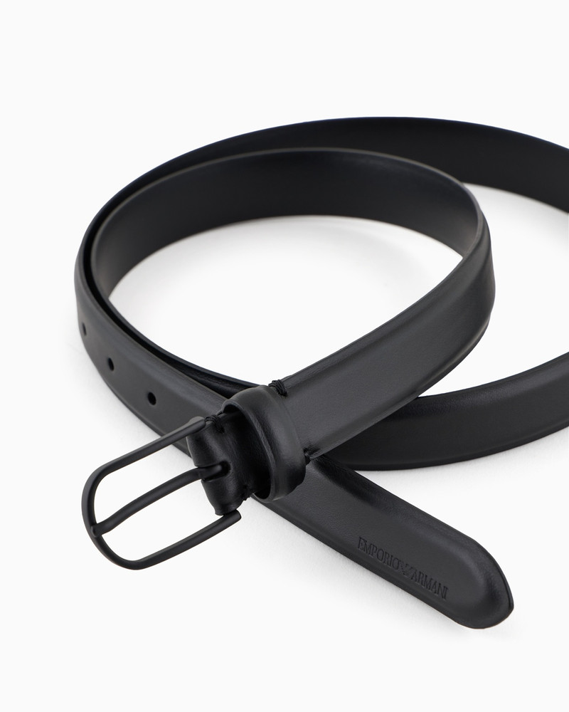 EMPORIO ARMANI PEBBLED LEATHER BELT outlook