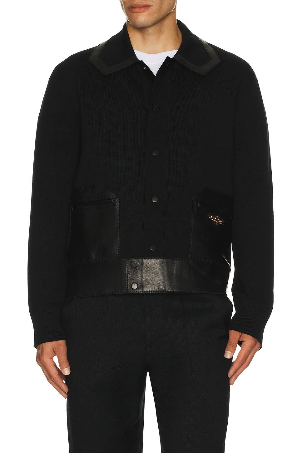 Leather Patch MA Cardigan - 4