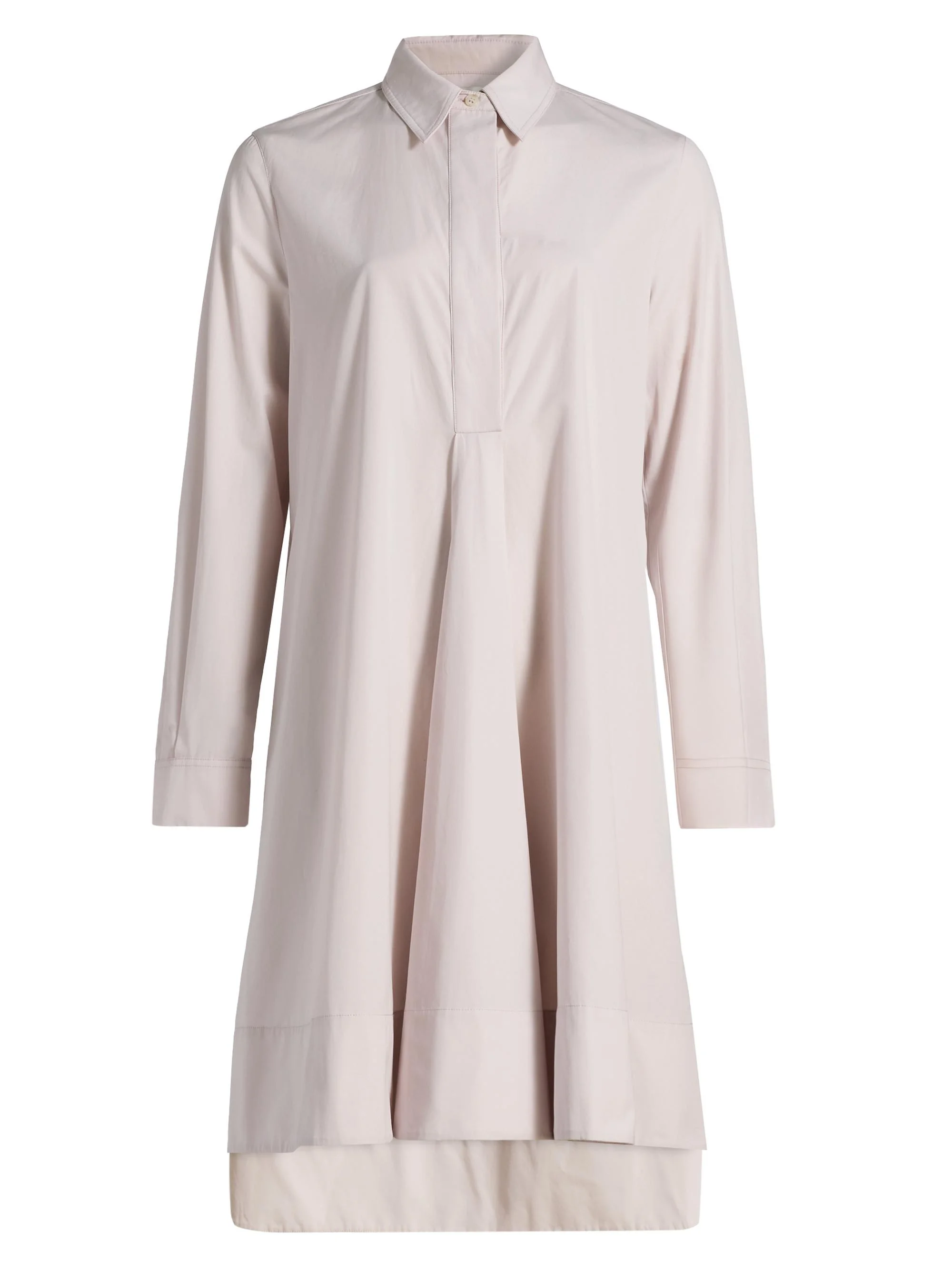 Women's Pleated tton A-Line Knee-Length Shirtdress - Orchid - 1