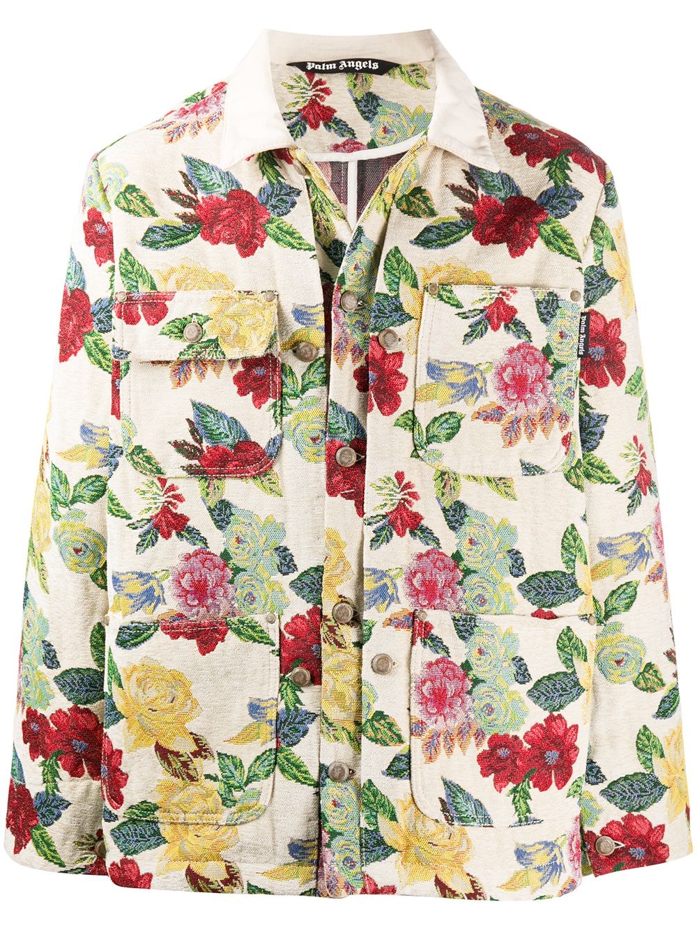 floral brocade chore jacket - 1