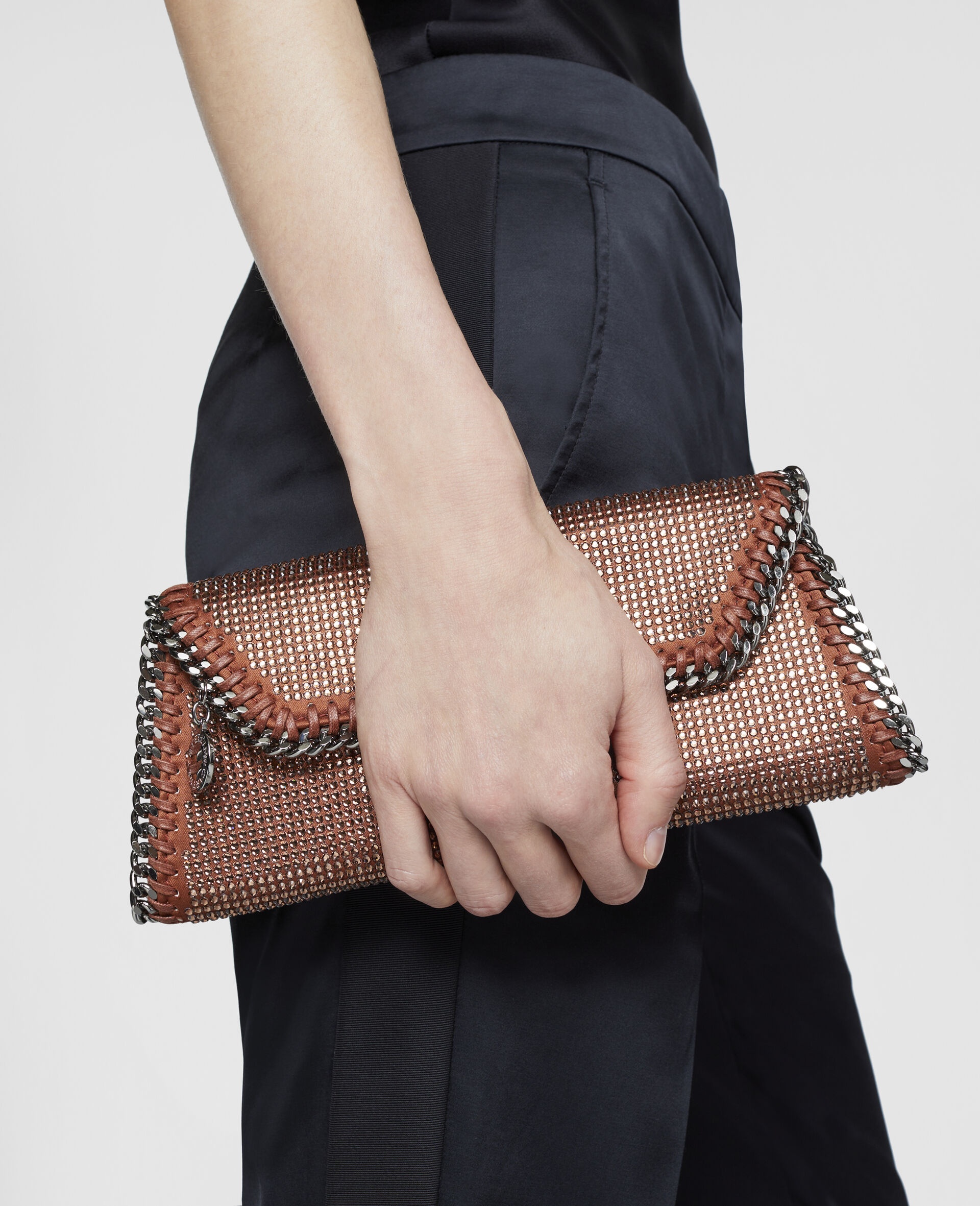 Stella McCartney Falabella Crystal Chevron Clutch | REVERSIBLE