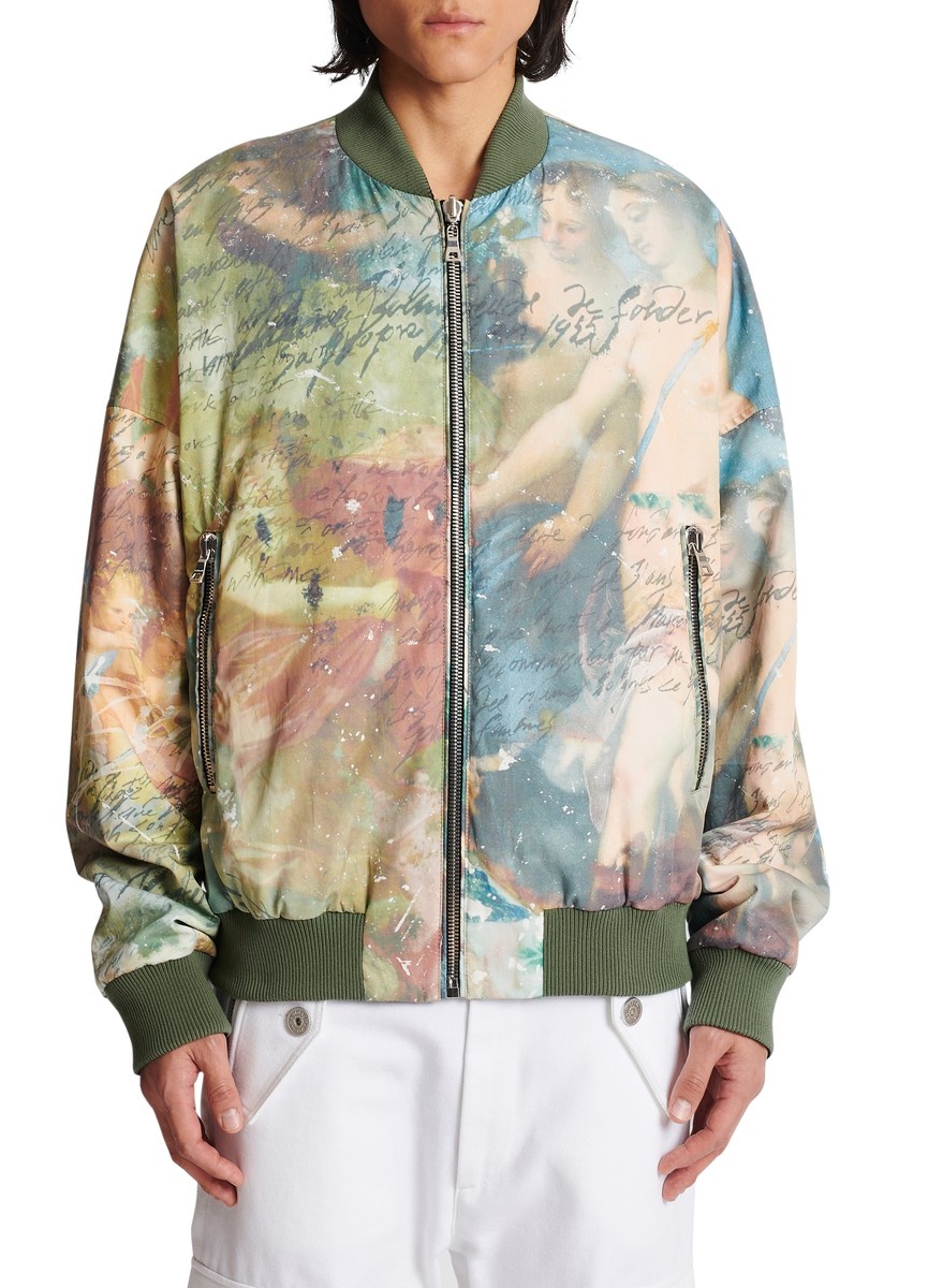 Sky print reversible bomber jacket - 2