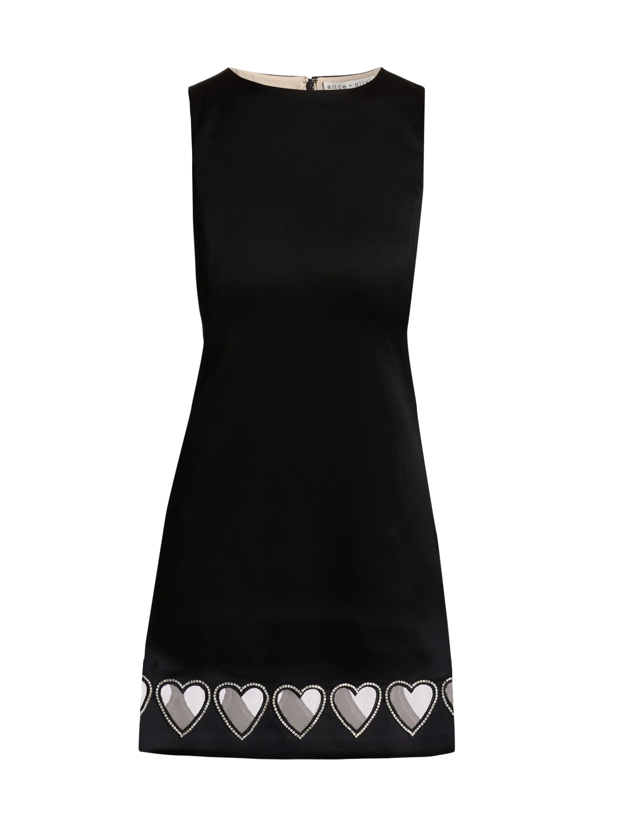 Women's Cade Crystal Heart Cut-Out Minidress - Black - 1