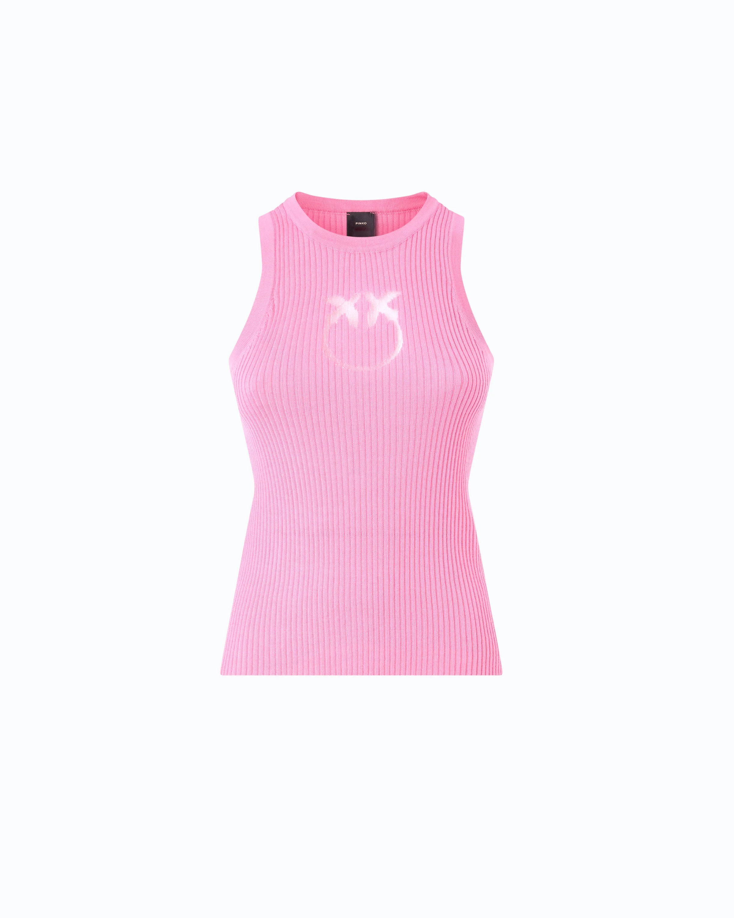 RIBBED TOP WITH SHEER LOVE BIRDS LOGO - 1