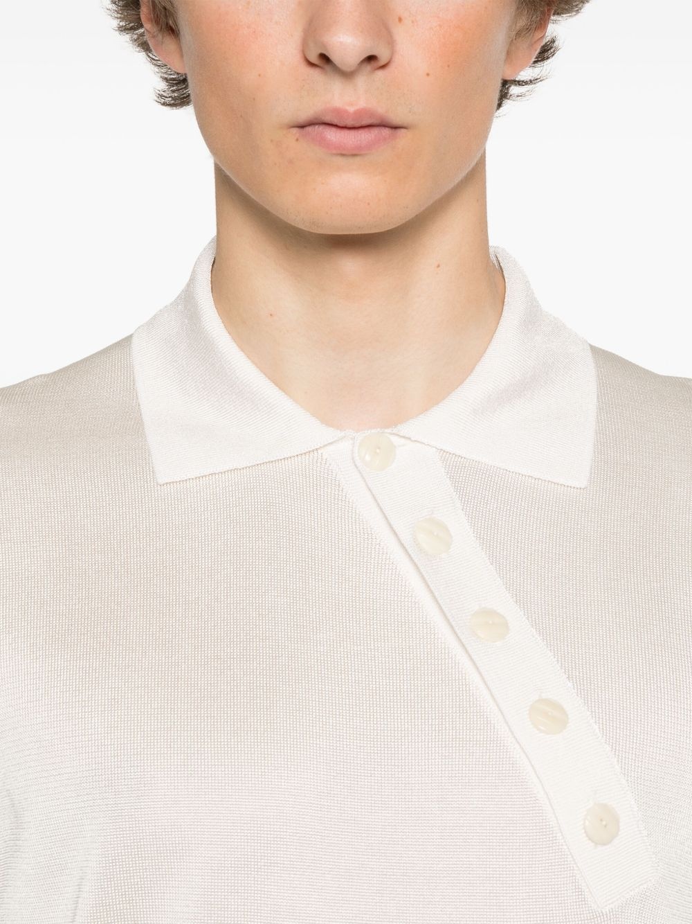 asymmetric polo shirt - 4