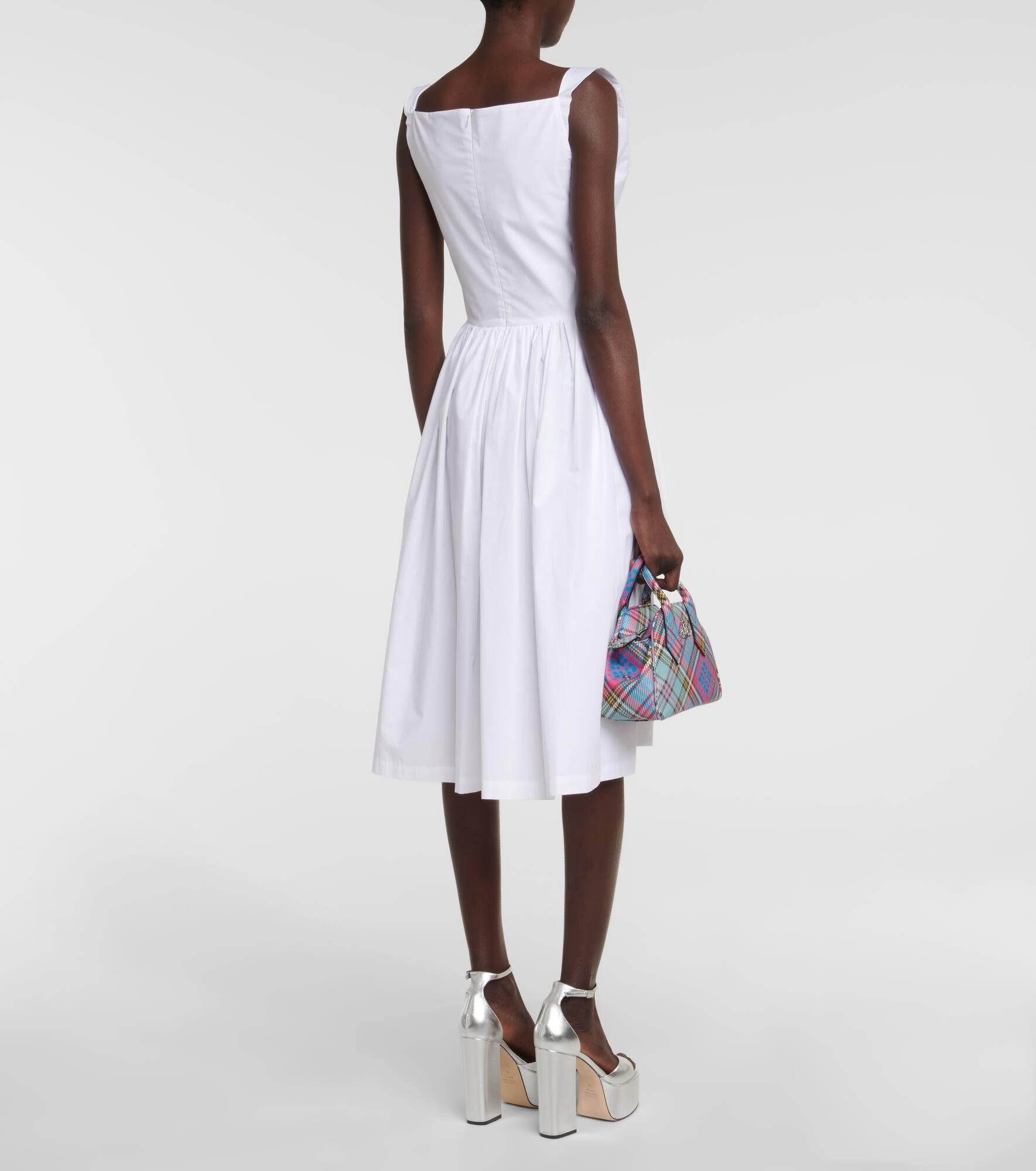送料込/関税込■Vivienne Westwood■ルーシュミディドレス Vivienne Westwood Sunday cotton midi dress | luosophy
