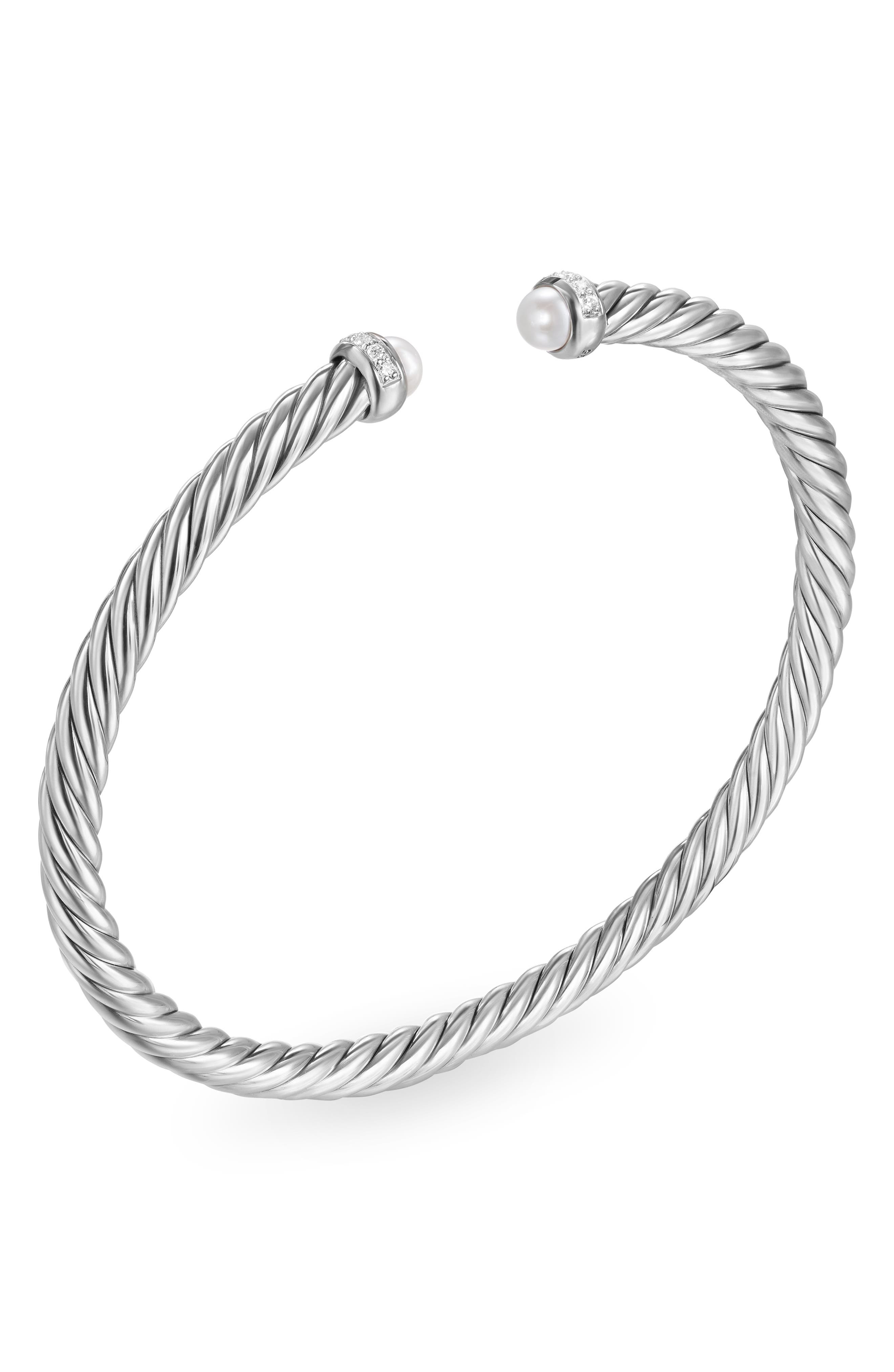 David Yurman Classic Cablespira® Bracelet, 4mm in Pearl at Nordstrom - 5