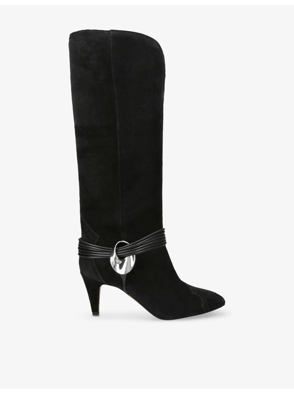 Lestany GZ Suede Heeled Knee-High Boots - 1