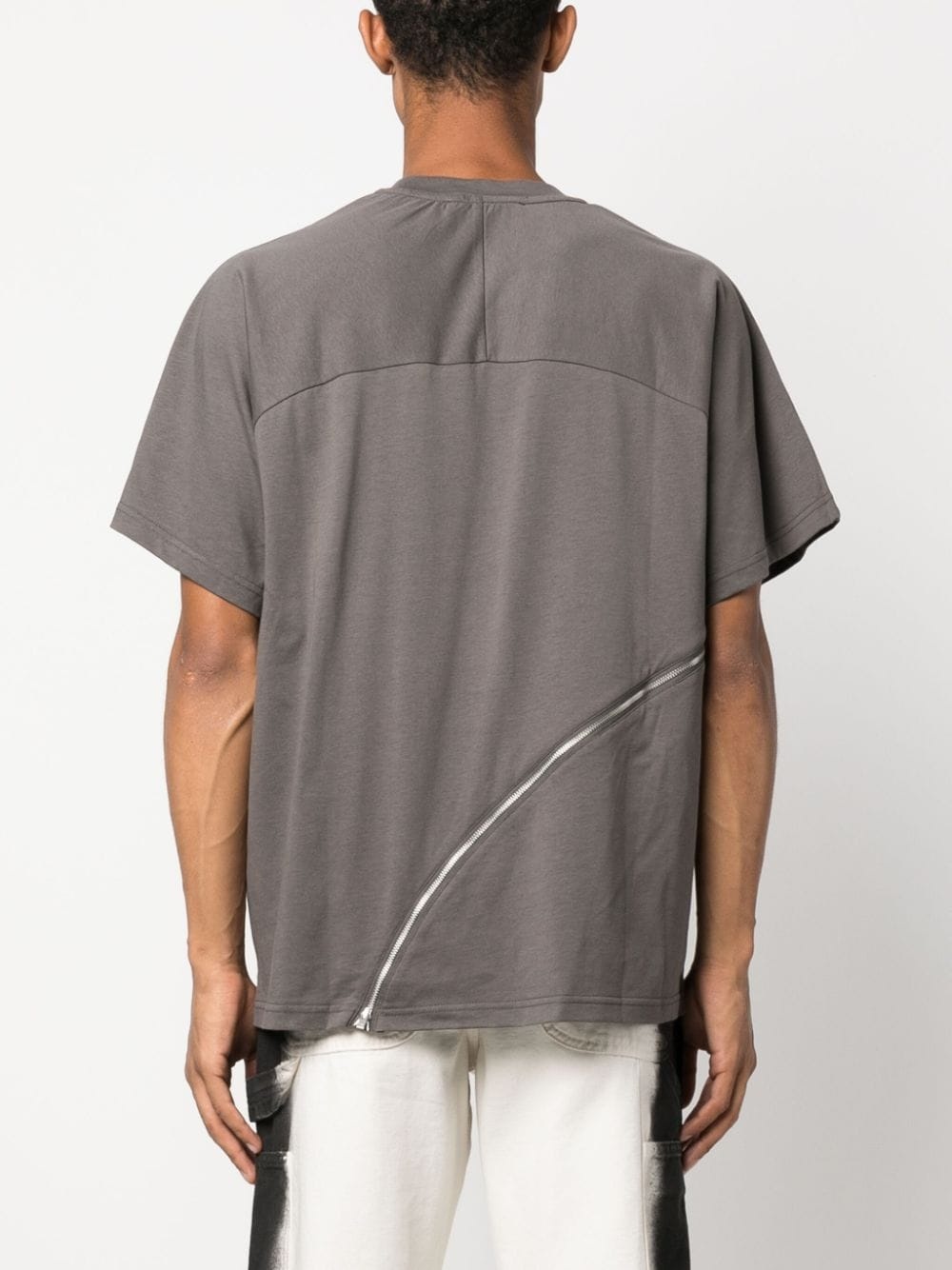 Sequence zip-detail cotton T-shirt - 4