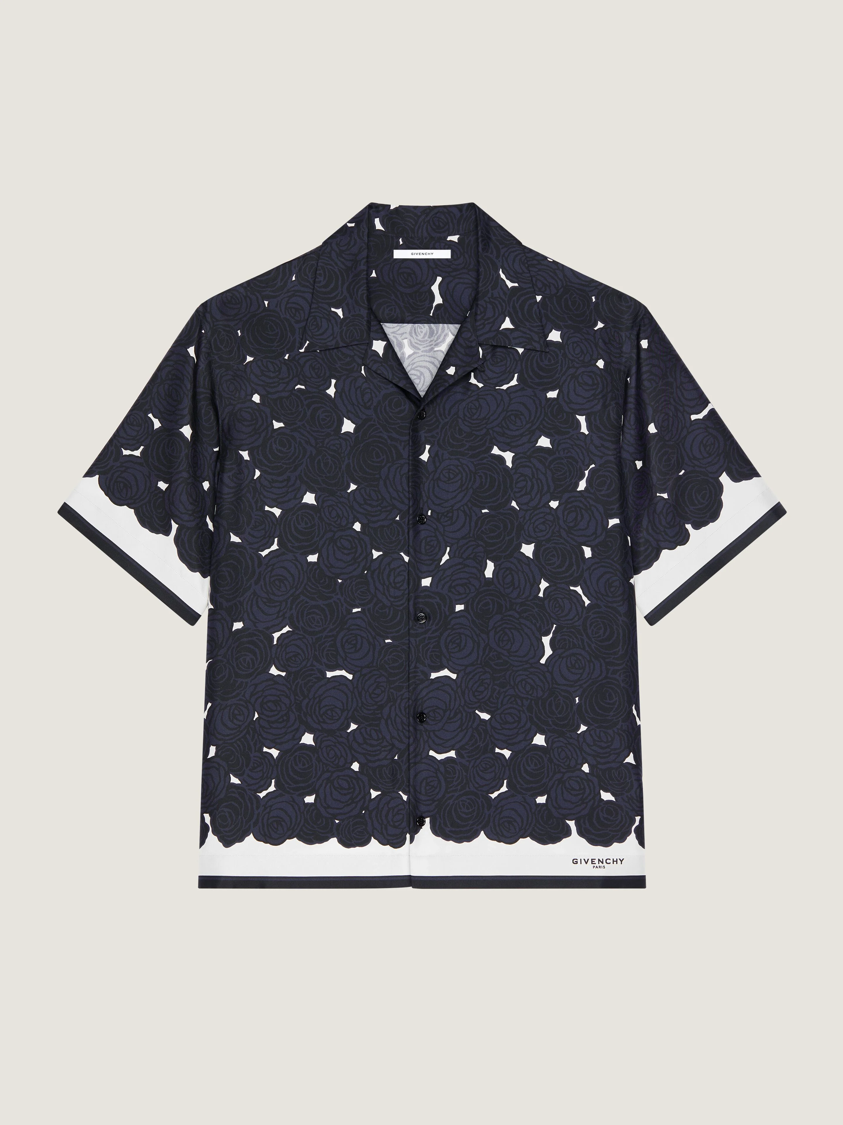 SHIRT IN SILK WITH FLOWERS PRINT - 1