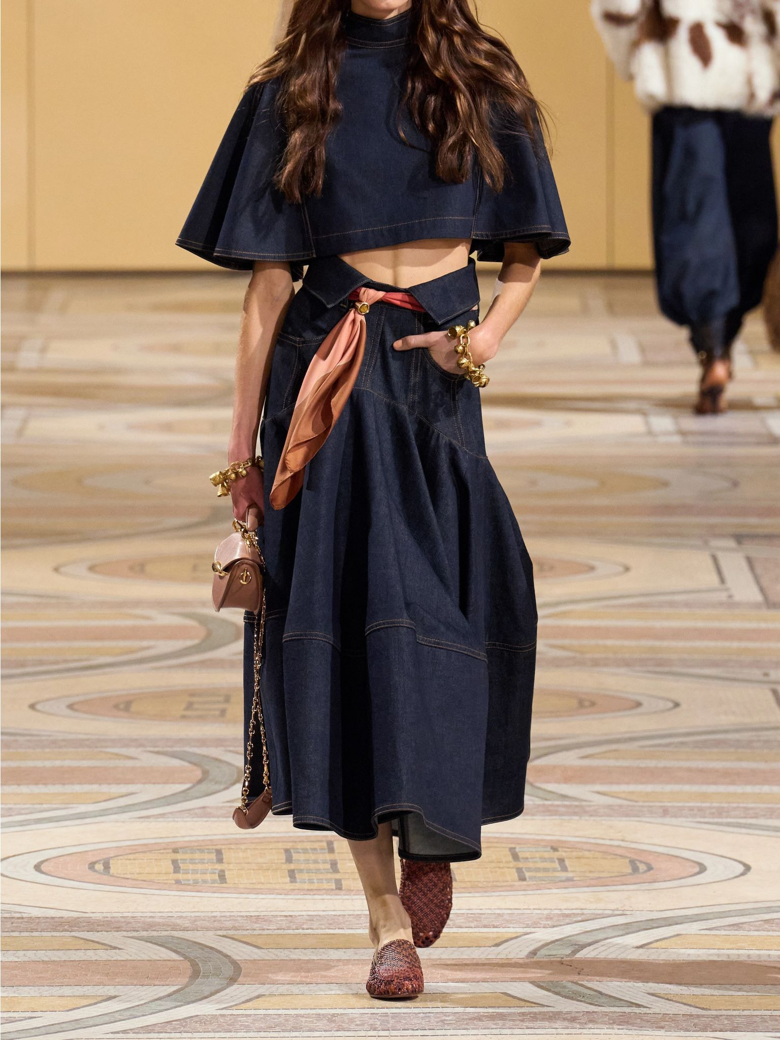 Hypnotic denim midi skirt Dark denim - 5