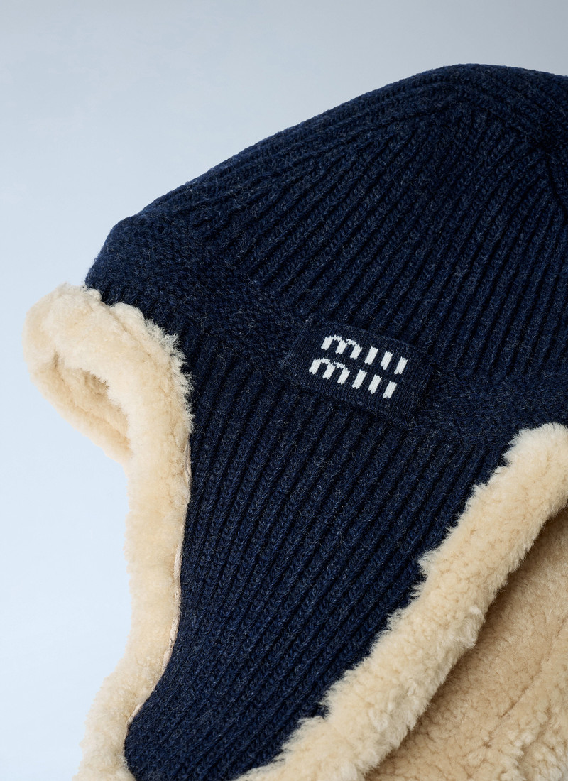 Miu Miu Logo Motif Trapper Hat outlook