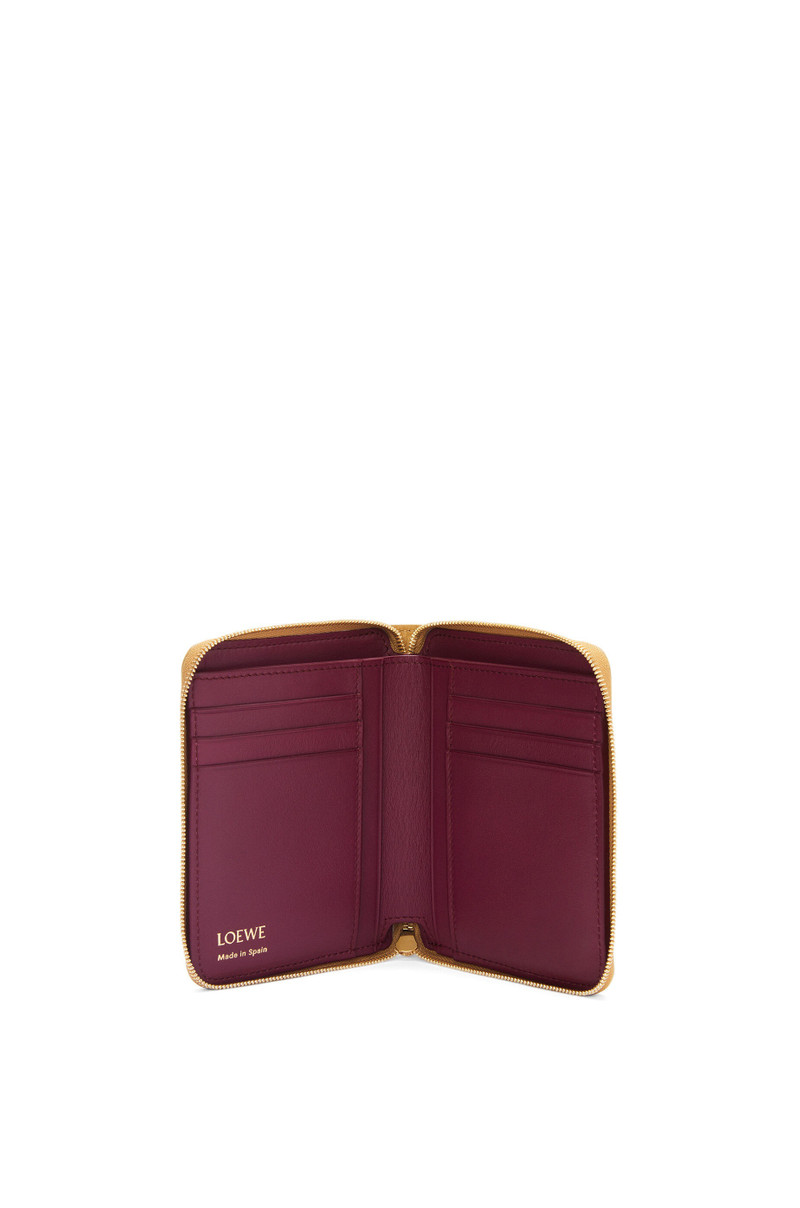 Loewe Knot compact zip around wallet in shiny nappa calfskin outlook