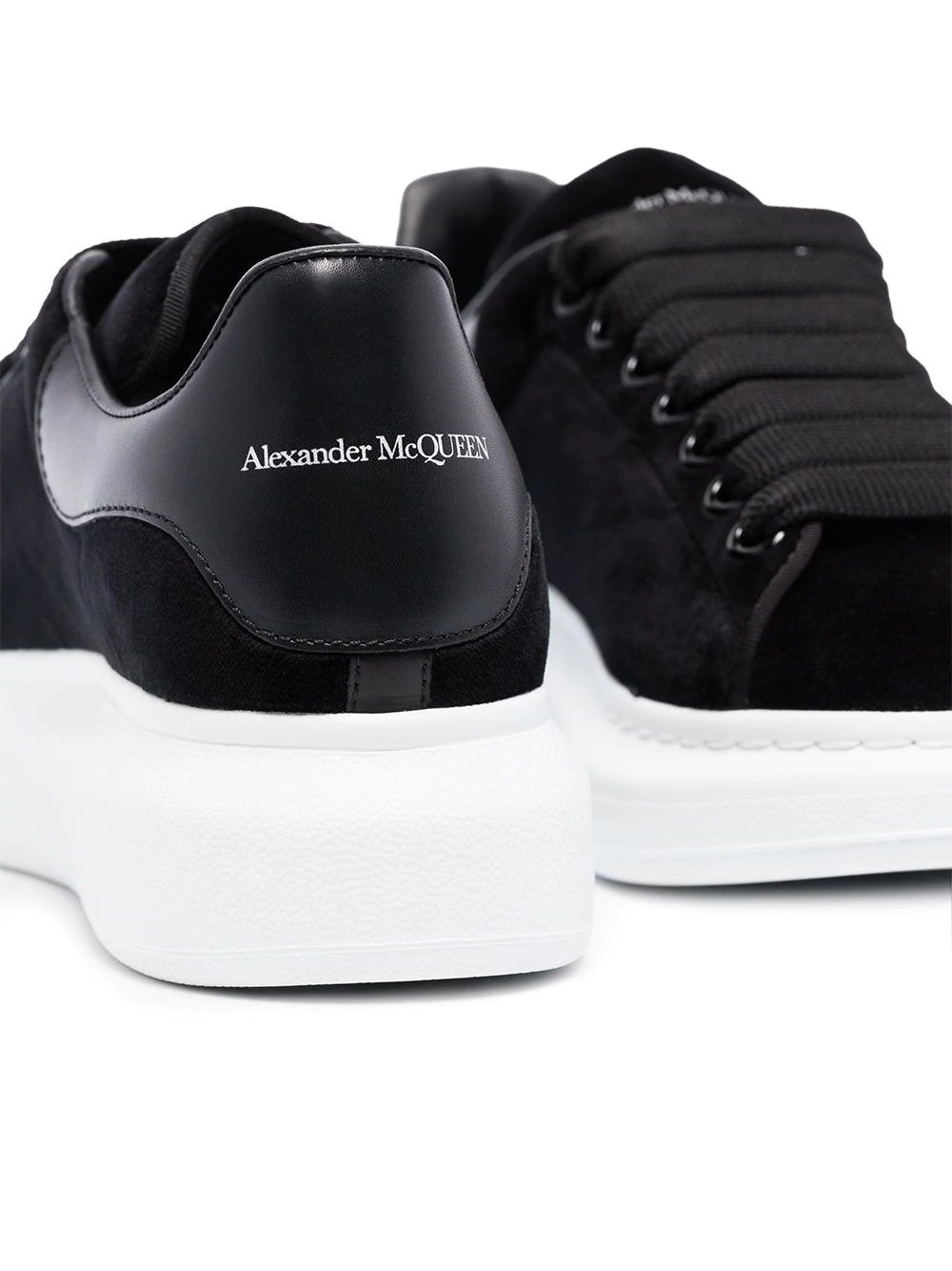 oversized-sole velvet sneakers - 5