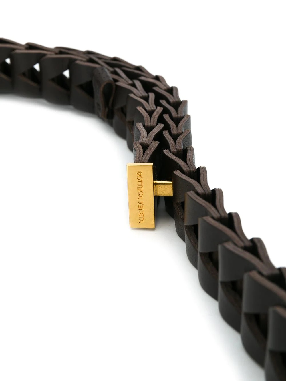 chevron leather belt - 2