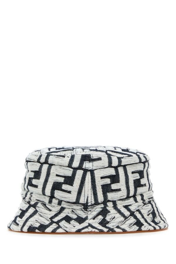 Fendi Man Embroidered Denim Bucket Hat - 2