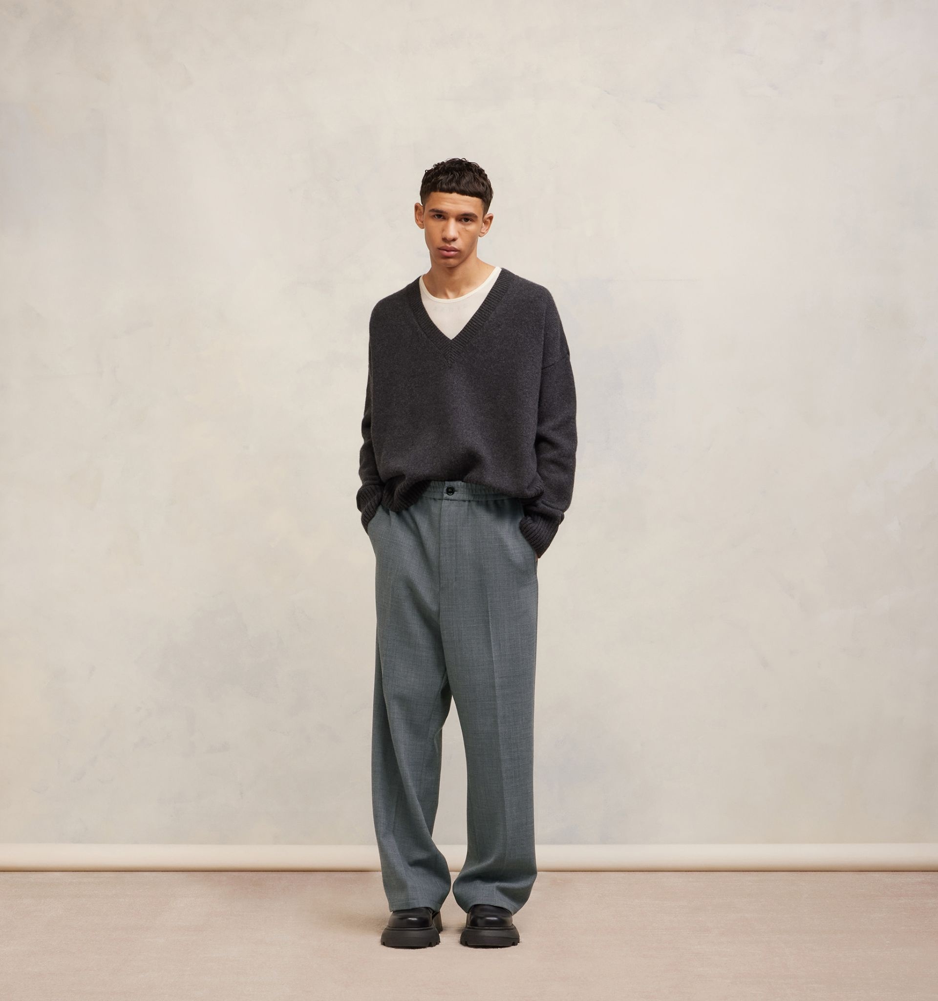 Elasticated Waist Straight Fit Trousers - 3