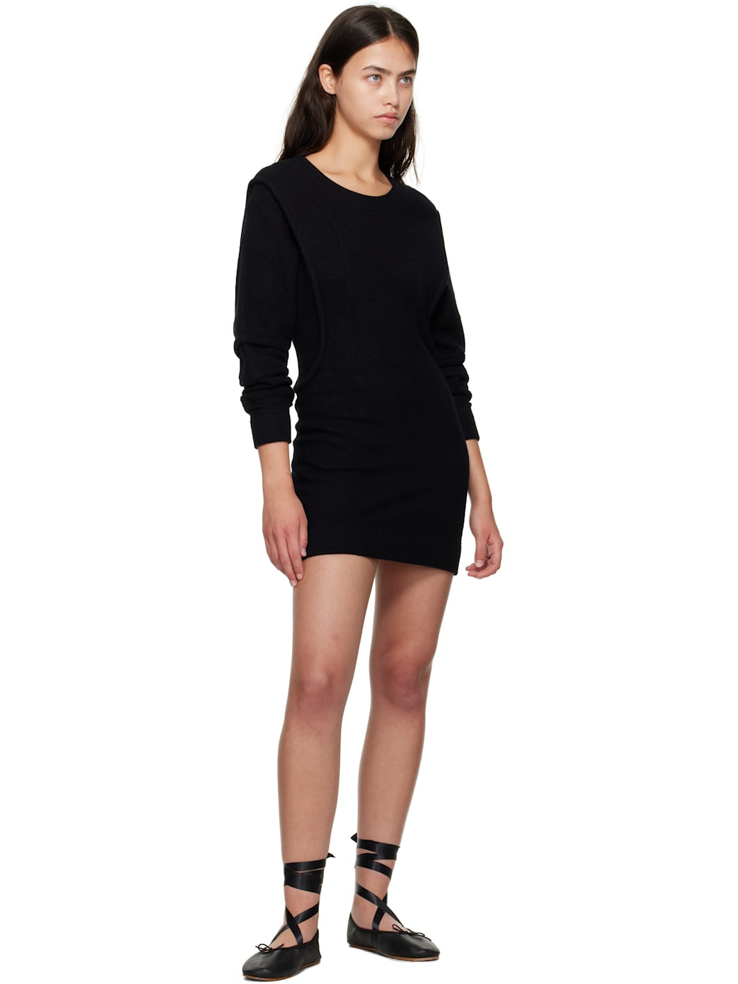 Black Sophia Ballerina Flats - 5