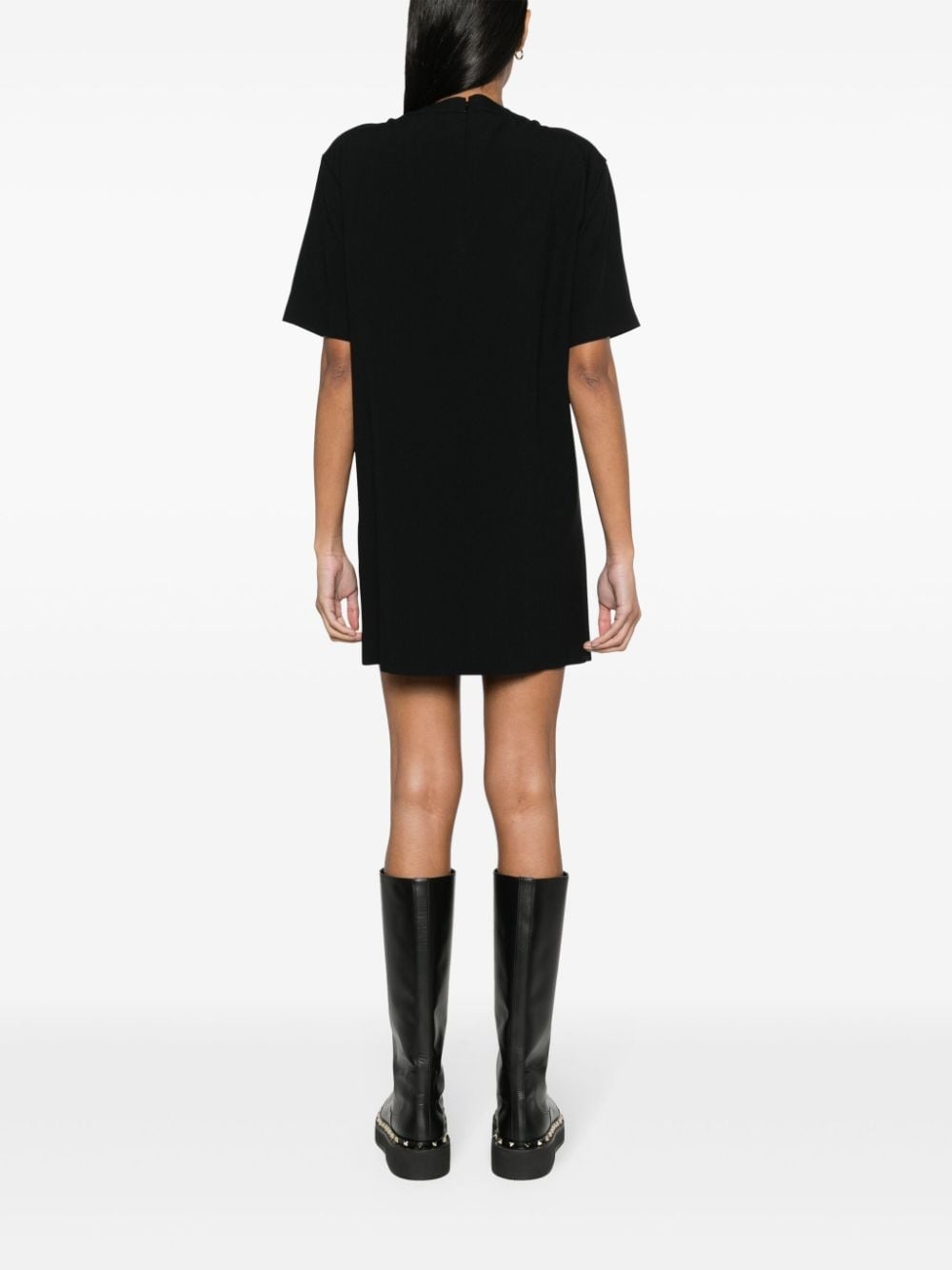 heart-charm crepe minidress - 4