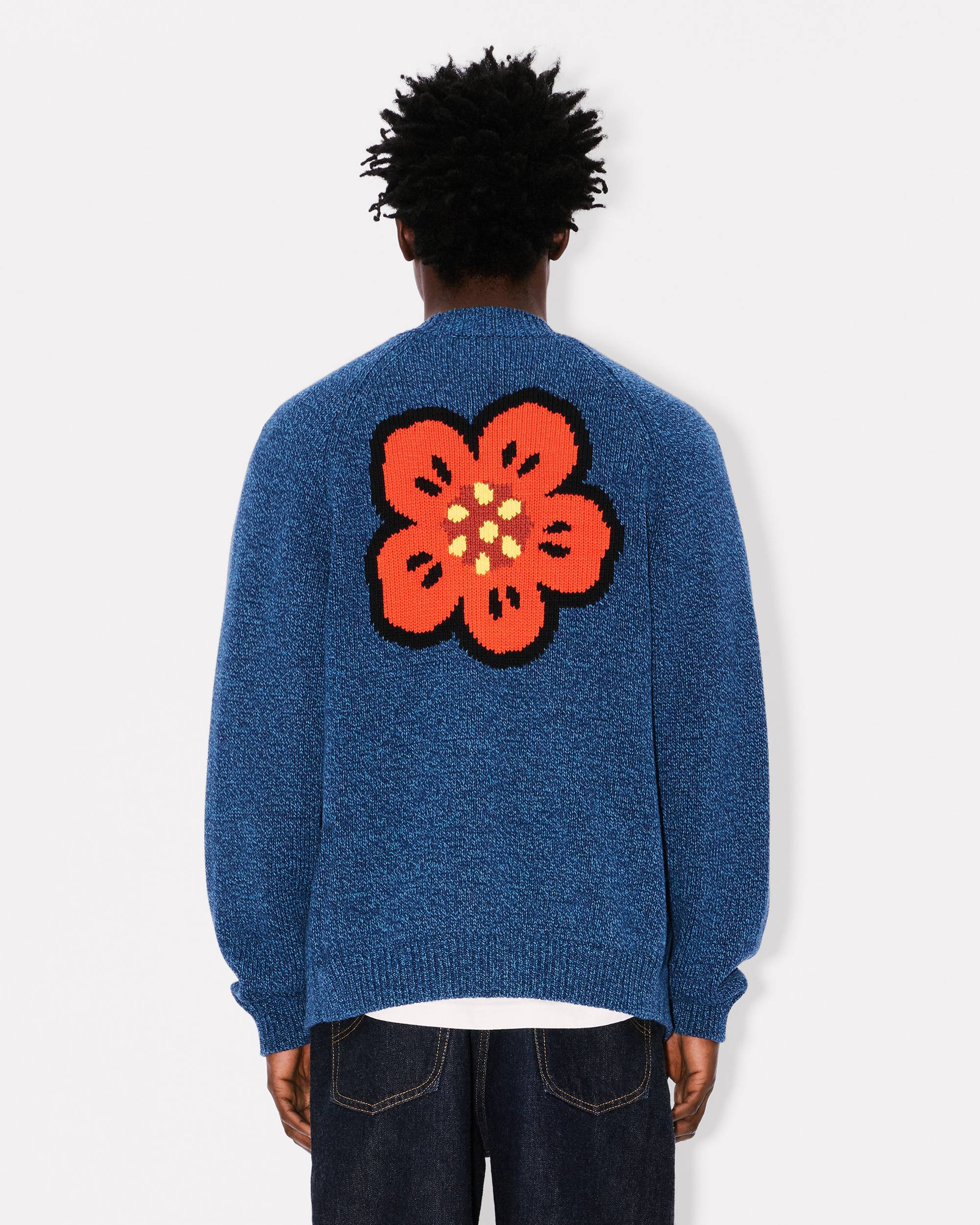 'Boke Flower' cardigan in cotton wool - 4
