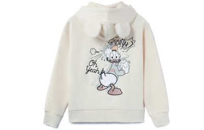 Li-Ning (WMNS) Li-Ning x Disney Graphic Hoodie 'Beige' AWDR690-7 outlook