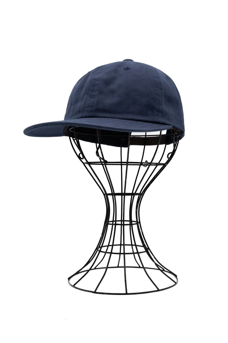 6 Panel Herringbone Cap - Navy 1
