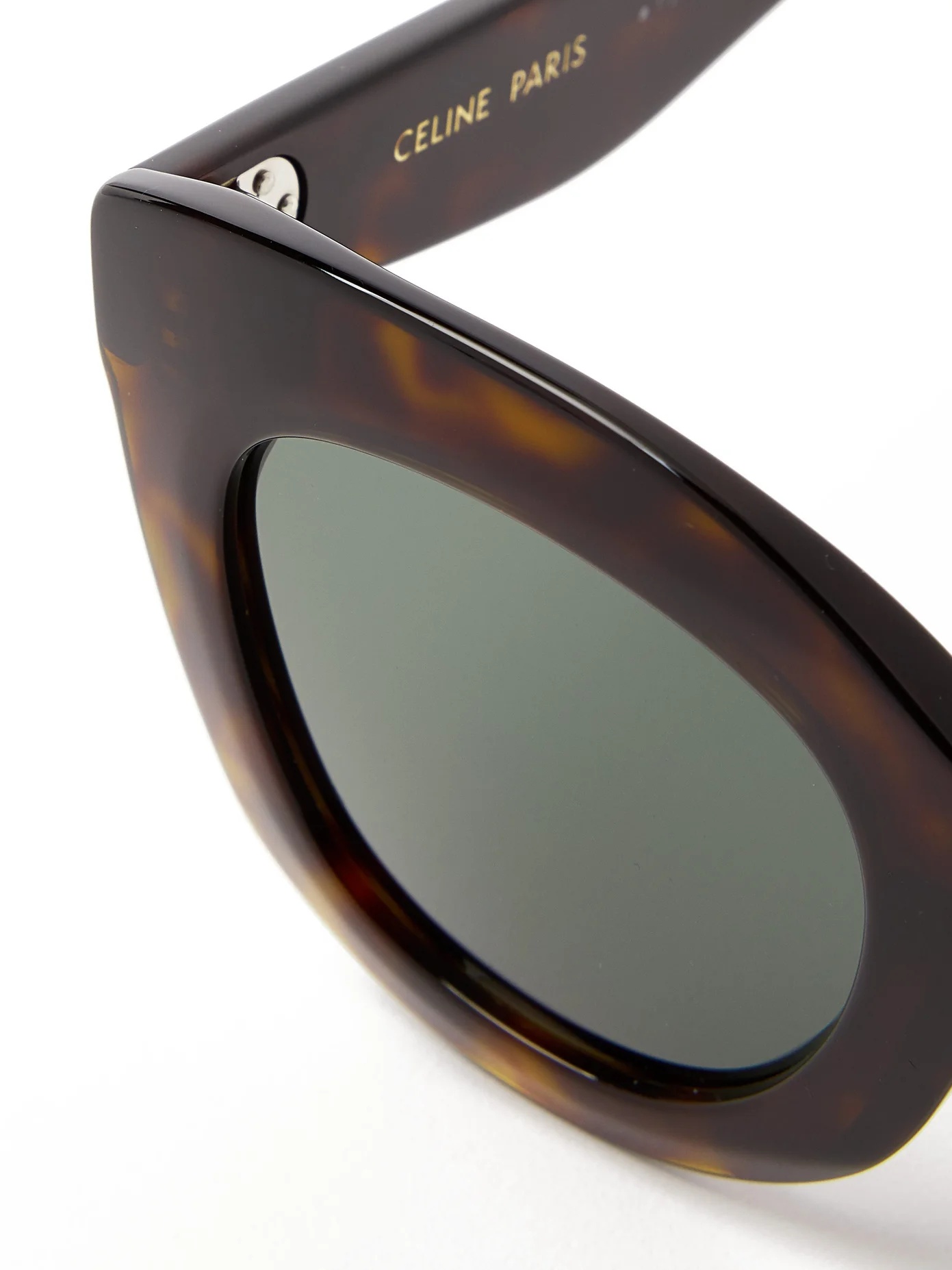 Oversized round tortoise-effect acetate sunglasses - 6