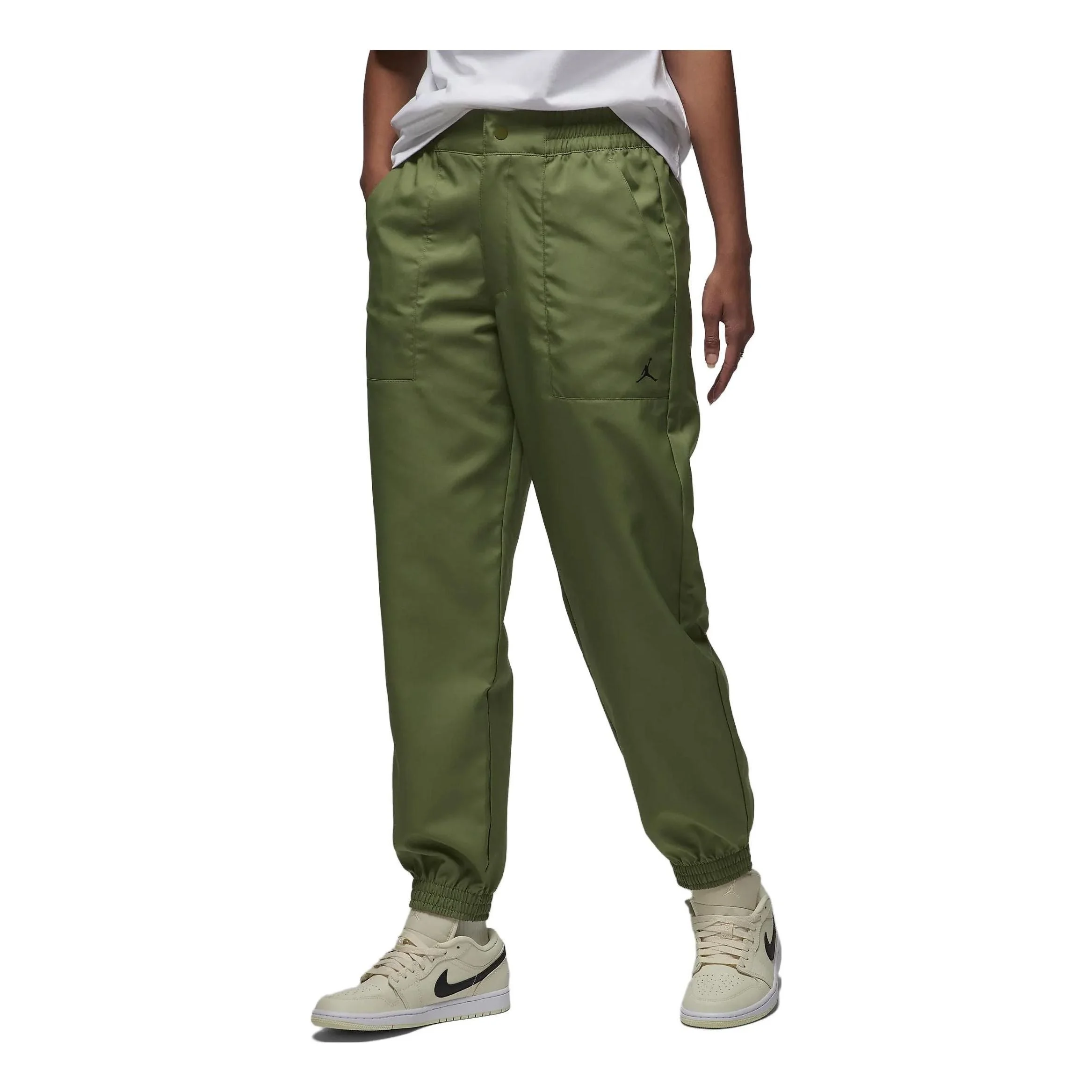 (WMNS) Air Jordan Woven Trousers 'Green' DZ3375-340 - 1