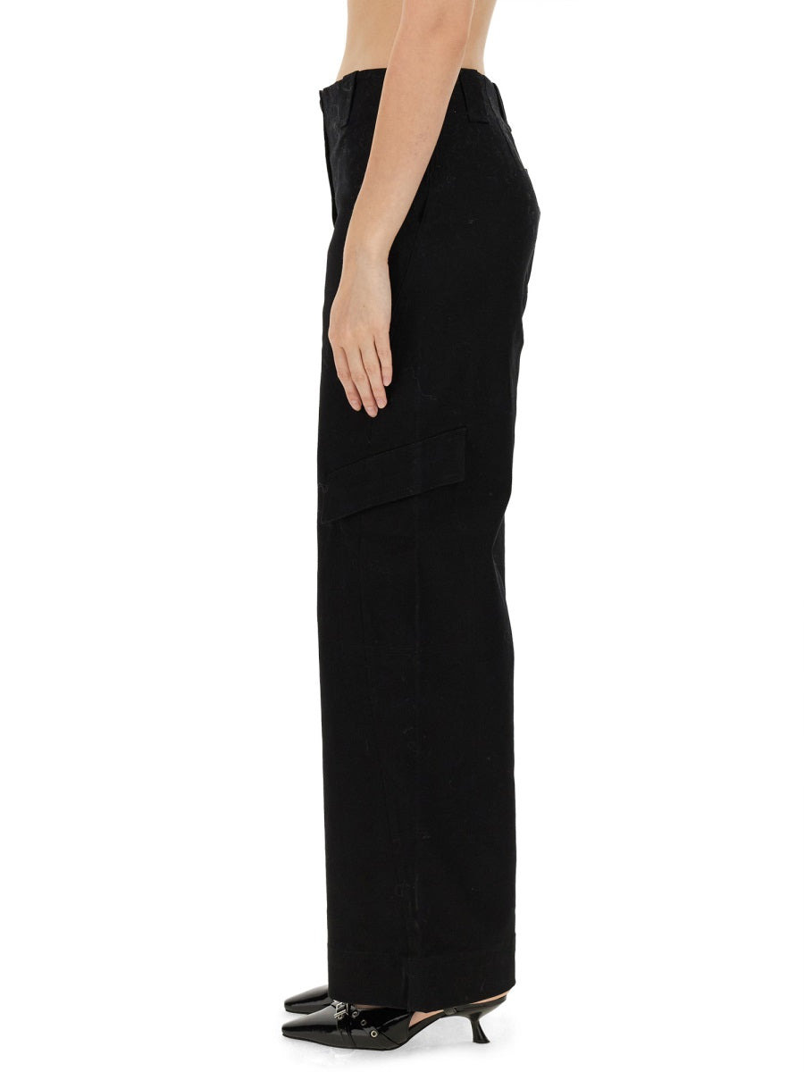 Ganni Women Herringbone Pants - 4