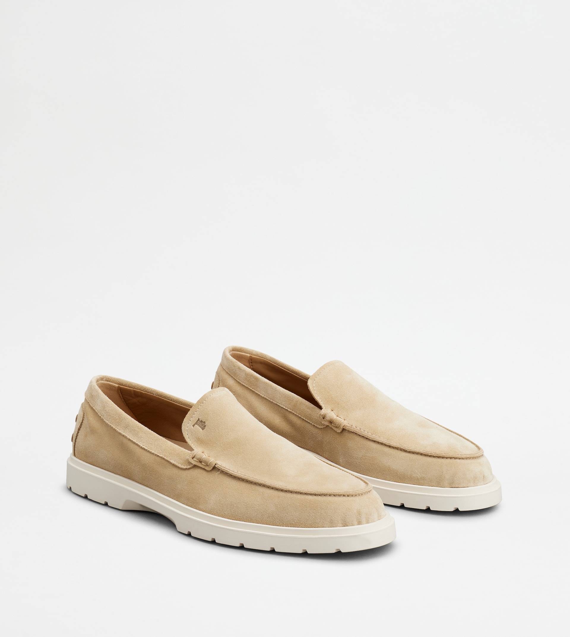SLIPPER LOAFERS IN SUEDE - OFF WHITE - 4